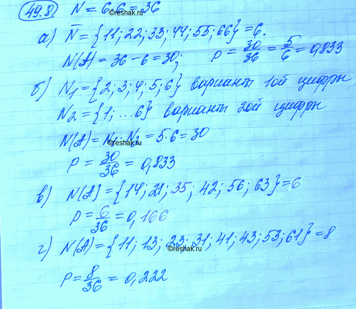 Изображение Двузначное число составляют так. Его первая цифра получается в результате первого бросания игрального кубика, грани которого пронумерованы цифрами от 1 до 6, а вторая...